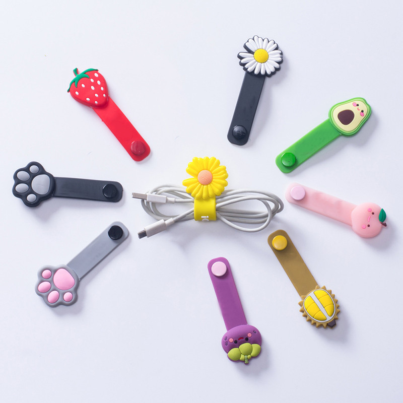 Kabelių laikikliai Daugkartiniai silikoniniai kabelių raiščiai Laido tvarkyklės laikiklis Laikiklis Tvirtinimo dirželiai Ausinės PC Vielos apvyniojimo valdymas