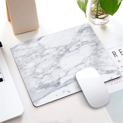 Mramorová podložka pod myš v severskom štýle, malá podložka pod myš pre počítač, notebook, obdĺžniková podložka pod myš s protišmykovou gumovou základňou, podložka pod stôl, príslušenstvo pre stôl