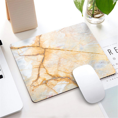 Mramorová podložka pod myš v severskom štýle, malá podložka pod myš pre počítač, notebook, obdĺžniková podložka pod myš s protišmykovou gumovou základňou, podložka pod stôl, príslušenstvo pre stôl