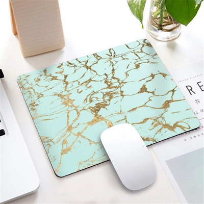 Mramorová podložka pod myš v severskom štýle, malá podložka pod myš pre počítač, notebook, obdĺžniková podložka pod myš s protišmykovou gumovou základňou, podložka pod stôl, príslušenstvo pre stôl