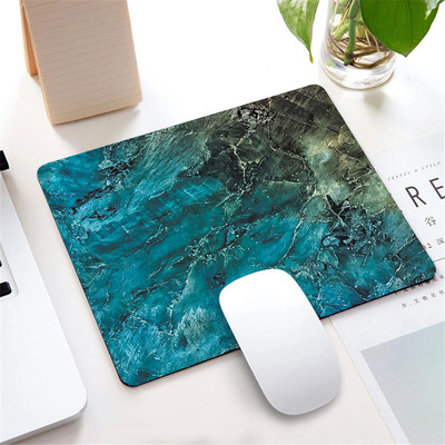 Mramorová podložka pod myš v severskom štýle, malá podložka pod myš pre počítač, notebook, obdĺžniková podložka pod myš s protišmykovou gumovou základňou, podložka pod stôl, príslušenstvo pre stôl