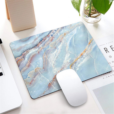Mramorová podložka pod myš v severskom štýle, malá podložka pod myš pre počítač, notebook, obdĺžniková podložka pod myš s protišmykovou gumovou základňou, podložka pod stôl, príslušenstvo pre stôl