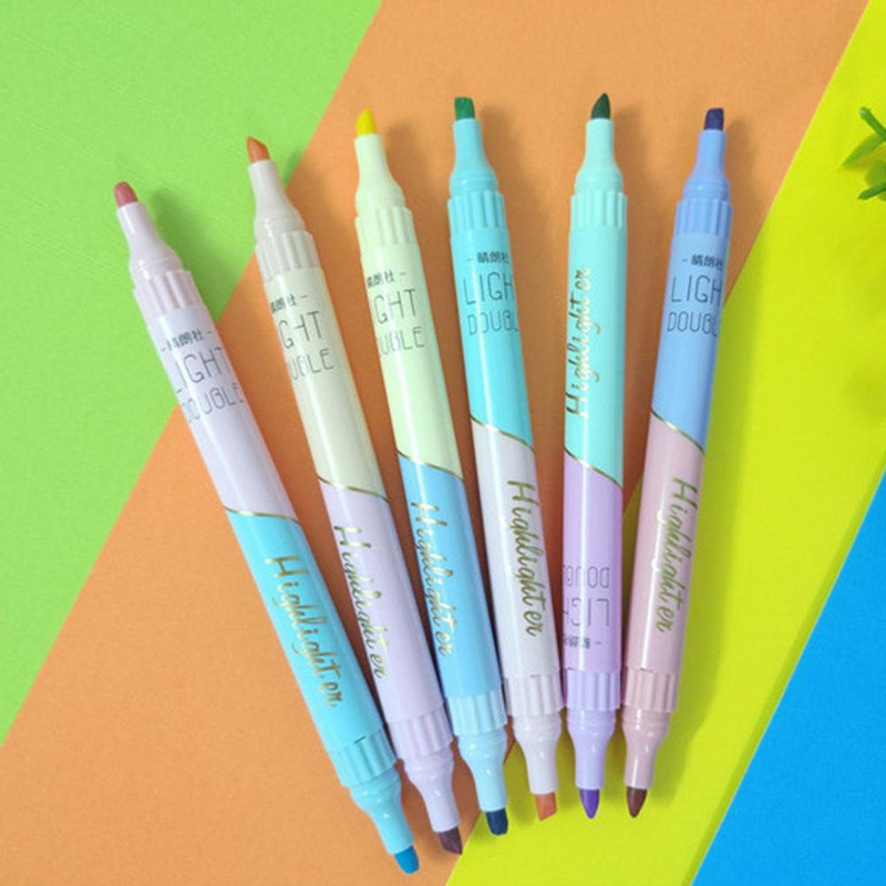 6Pcs/Set Fluorescentna olovka Korisna 12 boja fluorescentna flomaster olovka za rukopis grafita Lagana flomaster olovka