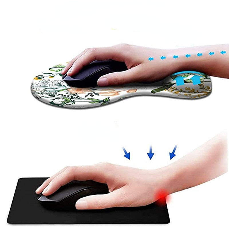 Mouse Pad ergonomic cu suport pentru încheietura mâinii, silicon anti-alunecare, suport pentru încheietura mâinii, sub mână, pentru birou, computer, mousepad, covoraș de birou