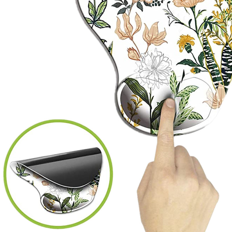 Mouse Pad ergonomic cu suport pentru încheietura mâinii, silicon anti-alunecare, suport pentru încheietura mâinii, sub mână, pentru birou, computer, mousepad, covoraș de birou