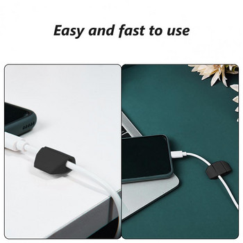 2021 НОВ USB Органайзер за кабели Силиконова навивка за кабели Desktop Tidy Management Clips Държач за кабели за мишка Органайзер за кабели за слушалки