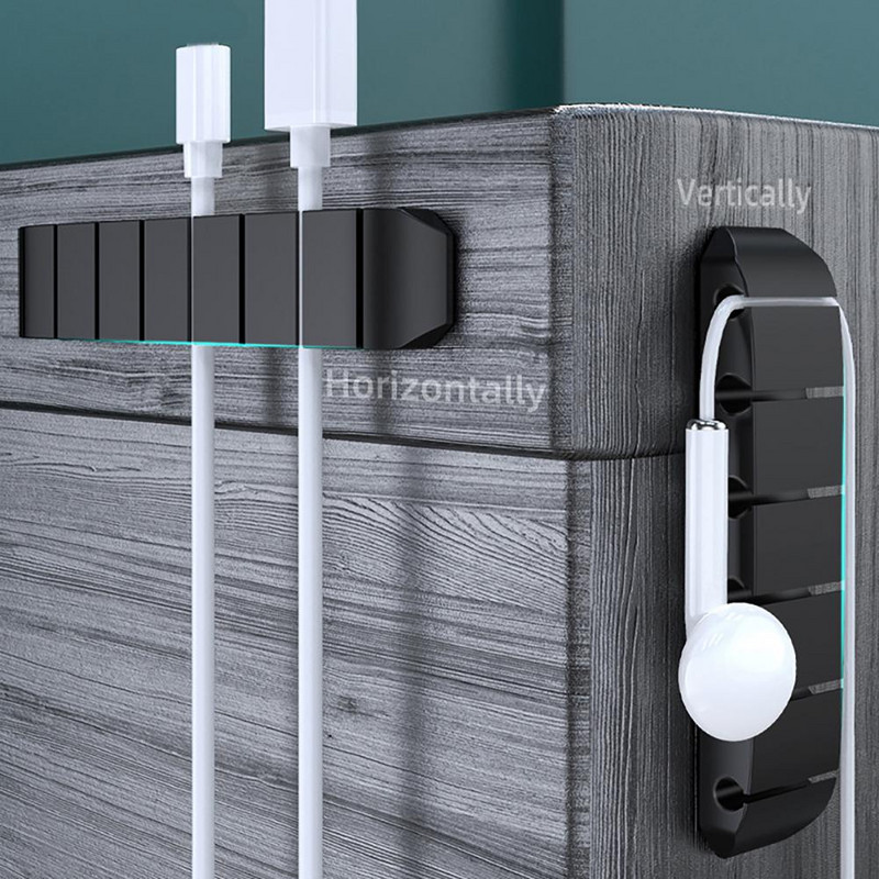 2021 НОВ USB Органайзер за кабели Силиконова навивка за кабели Desktop Tidy Management Clips Държач за кабели за мишка Органайзер за кабели за слушалки