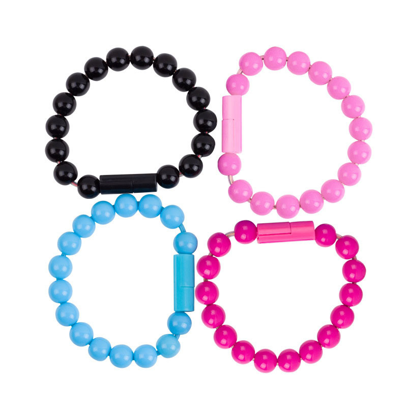 Beads Bracelet Charging Sync Τύπος C Καλωδιακός φορτιστής τηλεφώνου για Samsung Galaxy S7 S8 Plus Iphone X 7 8 Plus Huawei P10 P20 Lite