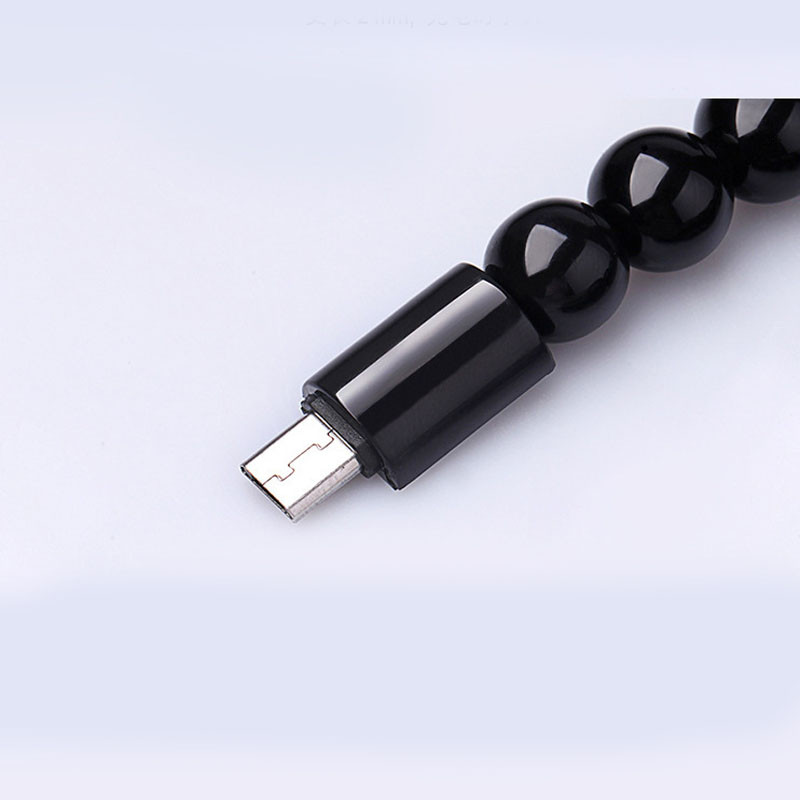 Beads Bracelet Charging Sync Τύπος C Καλωδιακός φορτιστής τηλεφώνου για Samsung Galaxy S7 S8 Plus Iphone X 7 8 Plus Huawei P10 P20 Lite