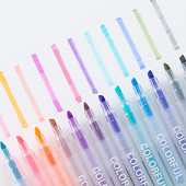 12PCS/Set Dvostruka glava Olovka za označavanje s mekim vrhom Macarone Boja Marker velikog volumena DIY Dnevnik Fluorescentna olovka Studentski pribor