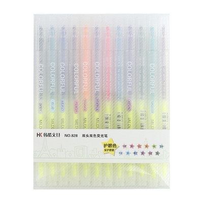 12PCS/Set Dvostruka glava Olovka za označavanje s mekim vrhom Macarone Boja Marker velikog volumena DIY Dnevnik Fluorescentna olovka Studentski pribor