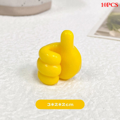10Pcs Thumb Hooks Αυτοκόλλητο σετ επιτραπέζιου θήκης καλωδίων Αυτοκόλλητο γάντζο τοίχου Κρεμάστρα πολλαπλών χρήσεων Cable Organizer