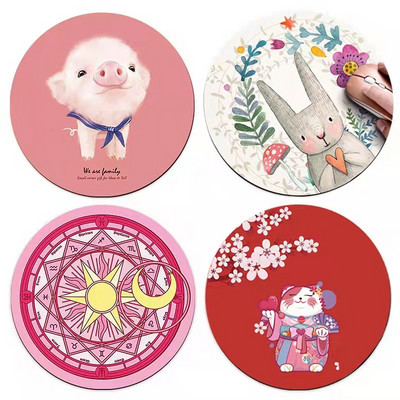 200 mm Kawaii okrugla podloga za miš Podloga za stol Podloga za prijenosno računalo Podloga za miš za uredsko računalo Tipkovnica računala Neklizajuća gumena podloga za stol kovrik za myši
