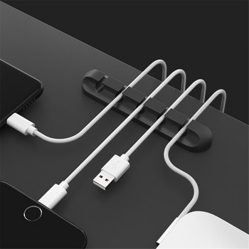 Силиконов органайзер за USB кабели Щипка за слушалки Зарядно устройство Кабел за данни Държач Намотка за кабел за кола Аксесоари за бюро Офис консумативи