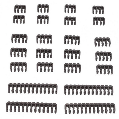24 ks PC káblových hrebeňových svoriek, organizér 6pinových, 8pinových, 24pinových pre 3,0-3,6 mm počítačové riadiace svorky, napájacie káble, konektory...