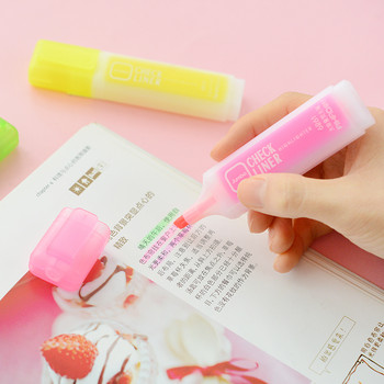 Kawaii Candy Color Highlighter Маркери Check Liner Флуоресцентни химикалки Маркери Подарък Канцеларски материали Детски Инструмент за писане Рисуване