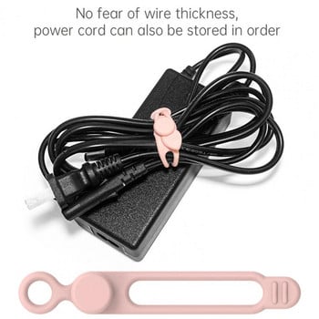 5 бр. QOOVI Органайзер за кабели Намотка за навиване на кабели 10,6 см. Щипка за управление на USB кабели за държач на слушалки Протектор за кабел на мишка и клавиатура