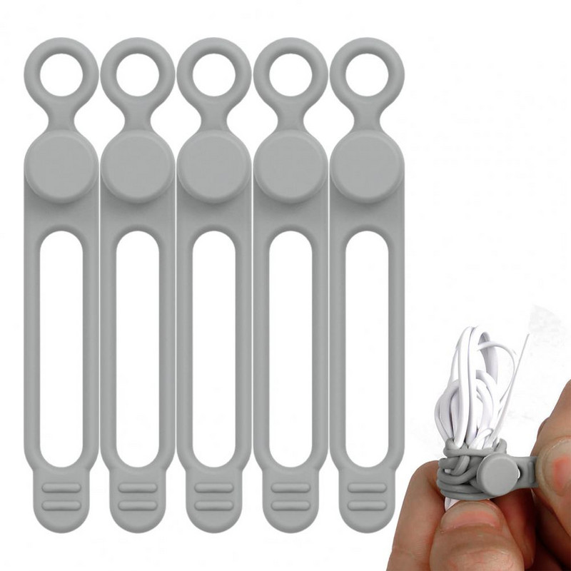 5Pcs QOOVI organizator kabela Namotač žice 10,6 cm Stezaljka za držanje USB kabela za držač slušalica Zaštitnik kabela miša tipkovnice