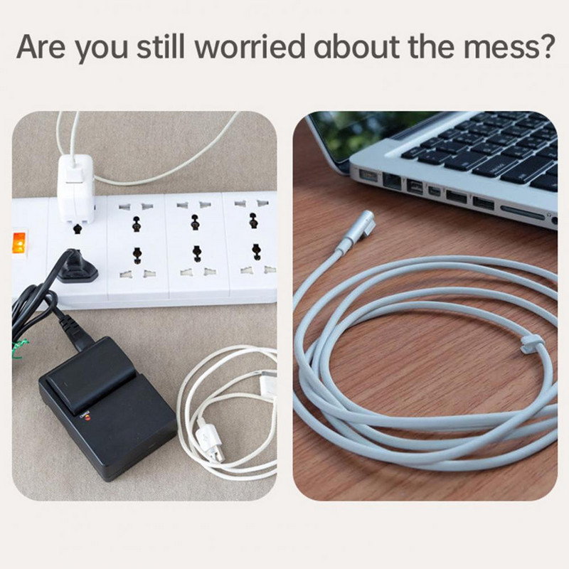 5Pcs QOOVI organizator kabela Namotač žice 10,6 cm Stezaljka za držanje USB kabela za držač slušalica Zaštitnik kabela miša tipkovnice