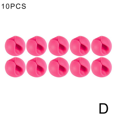 10kom USB organizator kabela Namotač žice Držač slušalica Stezaljka kabela Uredski stolni telefonski kabeli Silikonski fiksator vezice Upravljanje žicama