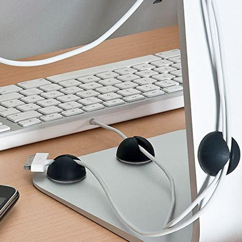 10kom USB organizator kabela Namotač žice Držač slušalica Stezaljka kabela Uredski stolni telefonski kabeli Silikonski fiksator vezice Upravljanje žicama