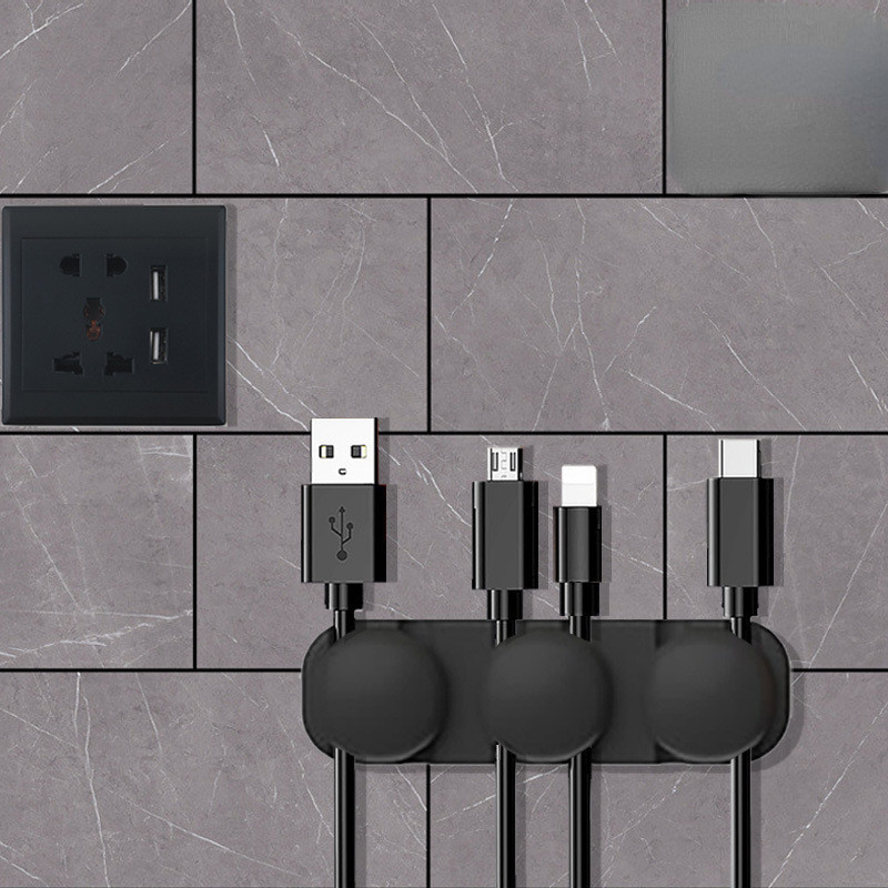 Silikono USB laikiklio vielos spaustukas, skirtas staliniam laido laikikliui Stalinis duomenų kabelio laikiklis Ausinių linijos spaustukas Stalinių kabelių palaikymas