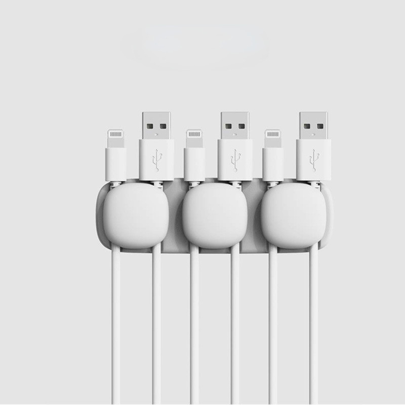 Silikono USB laikiklio vielos spaustukas, skirtas staliniam laido laikikliui Stalinis duomenų kabelio laikiklis Ausinių linijos spaustukas Stalinių kabelių palaikymas