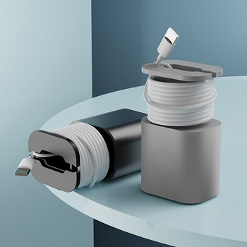2 в 1 силиконов протектор за зарядно устройство Устройство за навиване на кабел за данни Водоустойчив калъф за протектор за зарядно за многократна употреба, подходящ за зарядно устройство 20w/18w