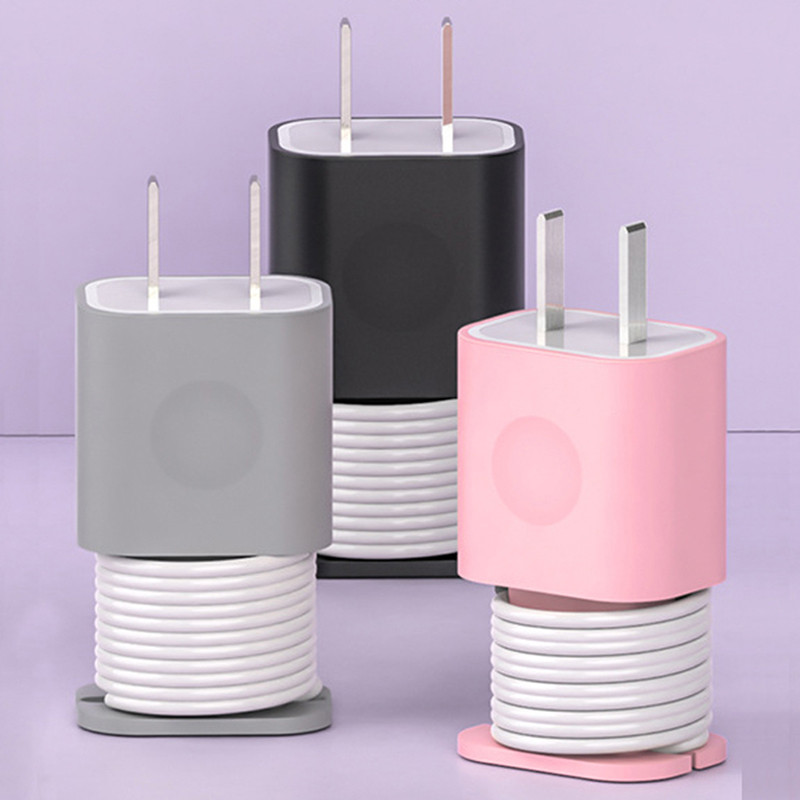 2 u 1 silikonski zaštitnik punjača Namotač podatkovnog kabela Vodootporna zaštitna maska punjača za višekratnu upotrebu Prikladna za 20w/18w punjač