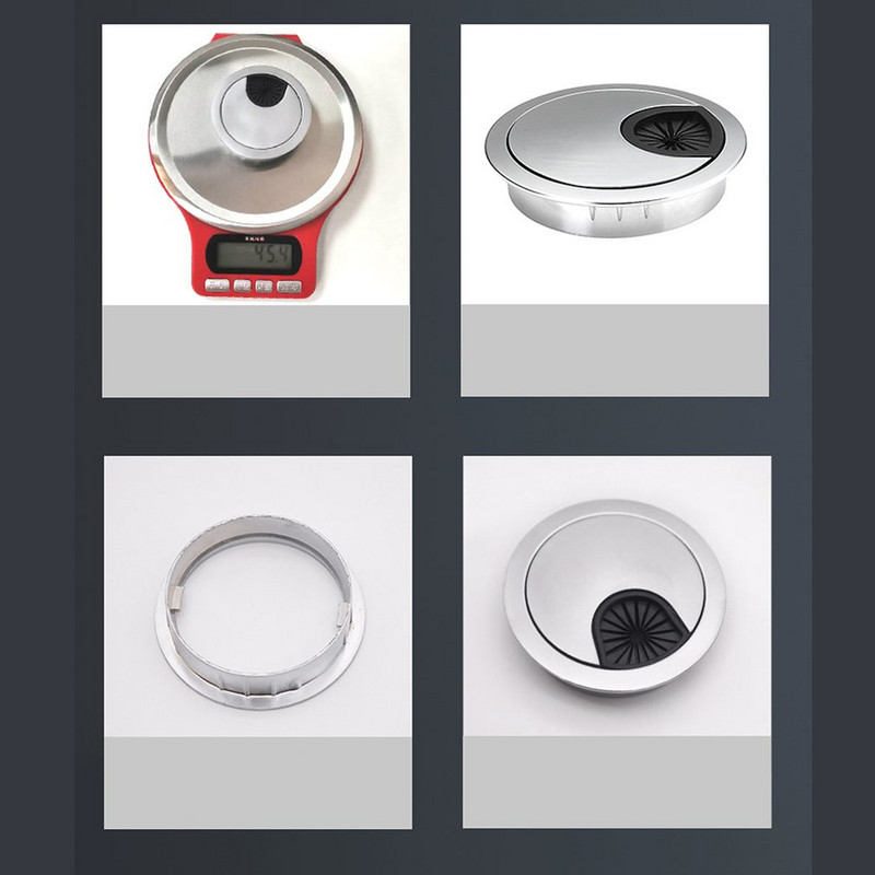 Okrugli stol od legure cinka Poklopci otvora za žice Izlazni priključak Računalo PC Stolni kabel Držač užeta Line Držač poklopca otvora 56 mm Baza