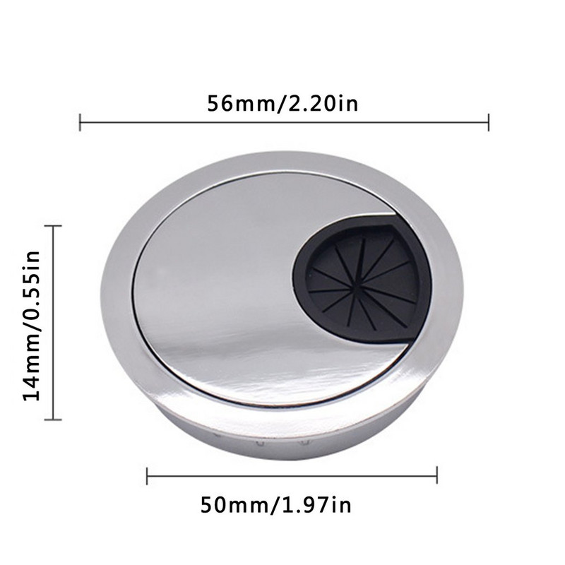 Okrugli stol od legure cinka Poklopci otvora za žice Izlazni priključak Računalo PC Stolni kabel Držač užeta Line Držač poklopca otvora 56 mm Baza