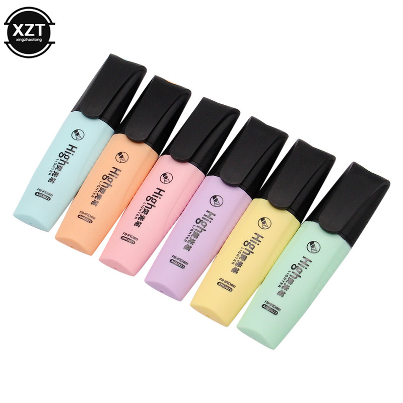 Daugiaspalvis žymeklis grafiti paryškinimo įstrižai antgalio rašiklis, pagrindinis biuro užrašų rašiklio mokymosi priemonė mokiniams