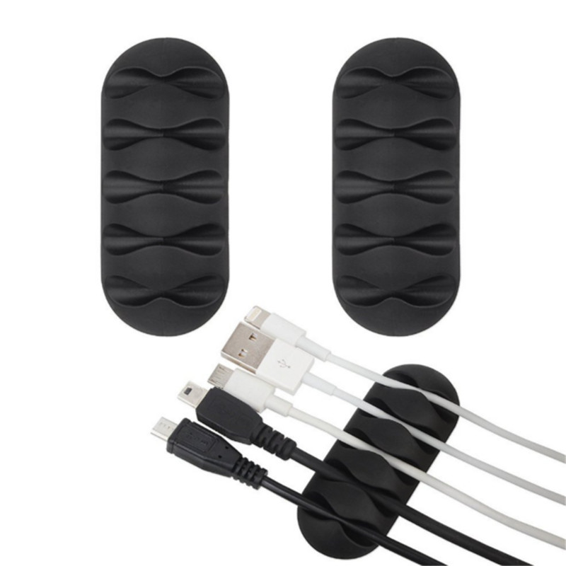 5 komada silikonskog namotača kabela Organizator Uredski stolni set Žica Držač podatkovne linije Samoljepljivi učvršćivač linije Pribor za školski stol