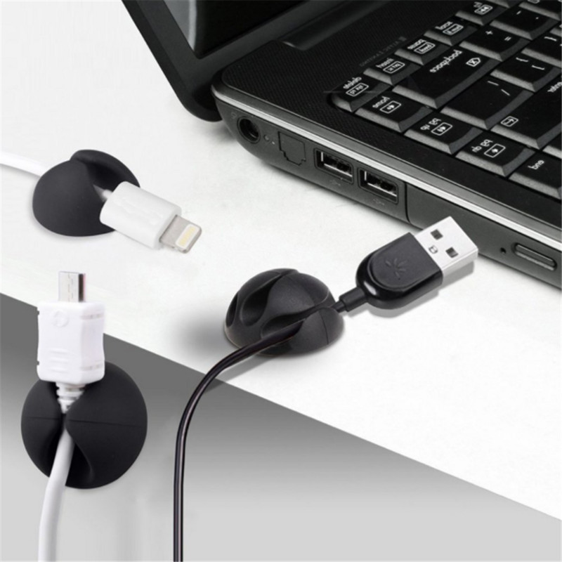 5 komada silikonskog namotača kabela Organizator Uredski stolni set Žica Držač podatkovne linije Samoljepljivi učvršćivač linije Pribor za školski stol