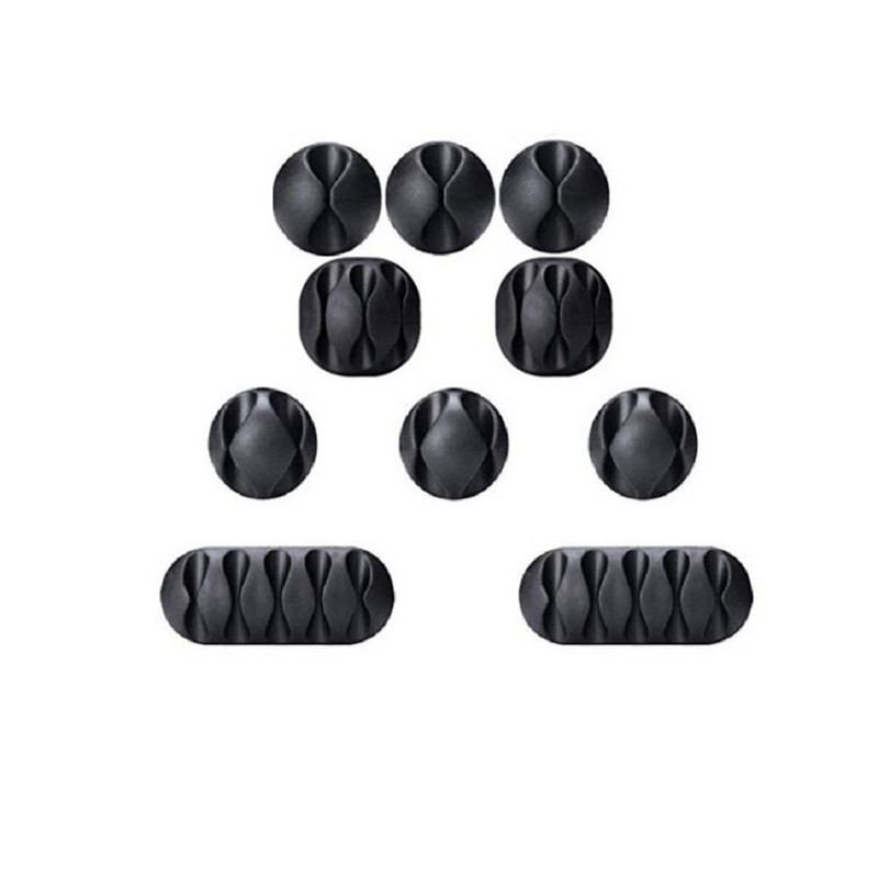 5 komada silikonskog namotača kabela Organizator Uredski stolni set Žica Držač podatkovne linije Samoljepljivi učvršćivač linije Pribor za školski stol