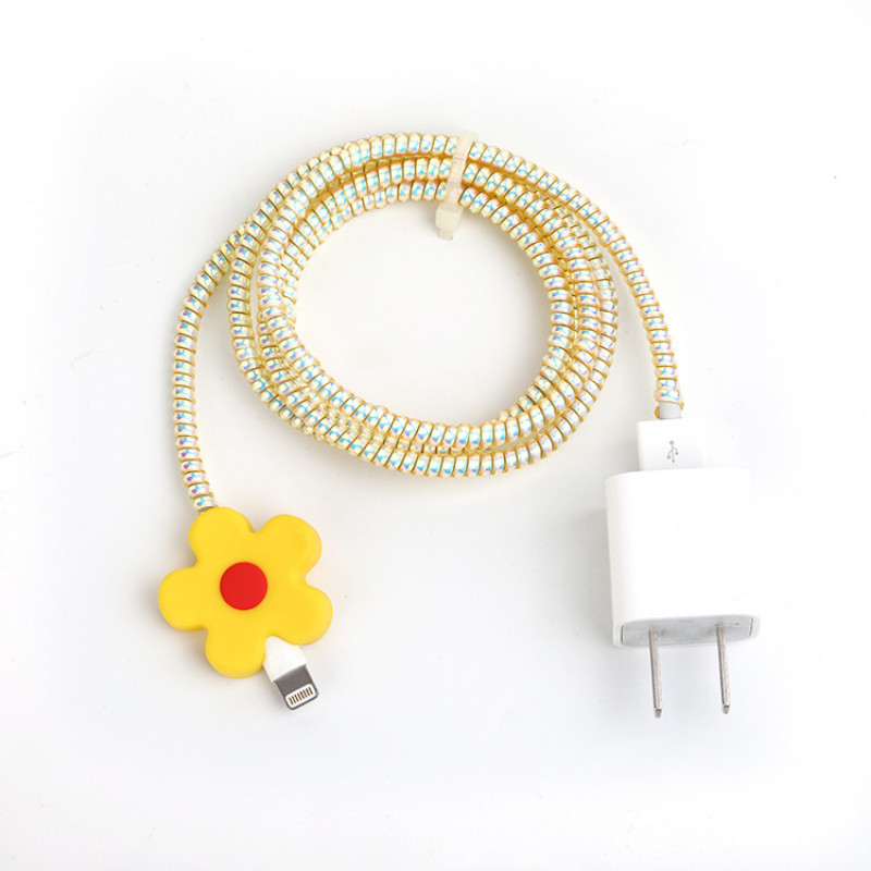 1,6 M USB kábelvédő töltő Szervező hüvely kábelvédő vezeték kezelő kábeltartó rugós adatvonal védő tok