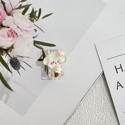 Laadimiskaabli kaitsja armas multikas läbipaistev andmeliini kaitsekate laadija juhtme haldus iPhone Xiaomi Huawei jaoks