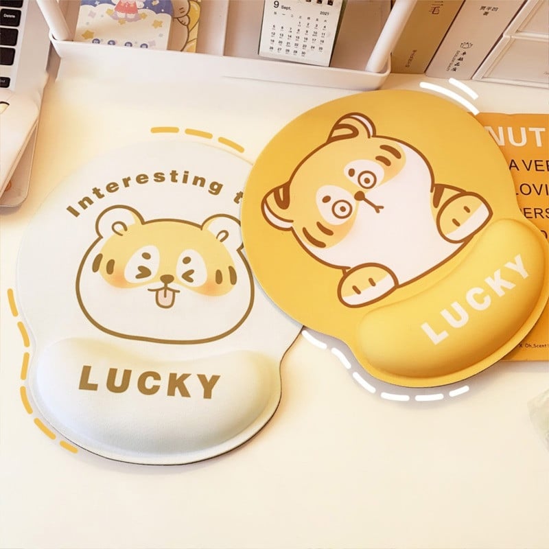 Ergonomska podloga za miša s crtanim tigrom s naslonom za ručni zglob za prijenosno računalo, prijenosno računalo Podloga male veličine, tipkovnica, stolna podloga, podloga za kućni ured