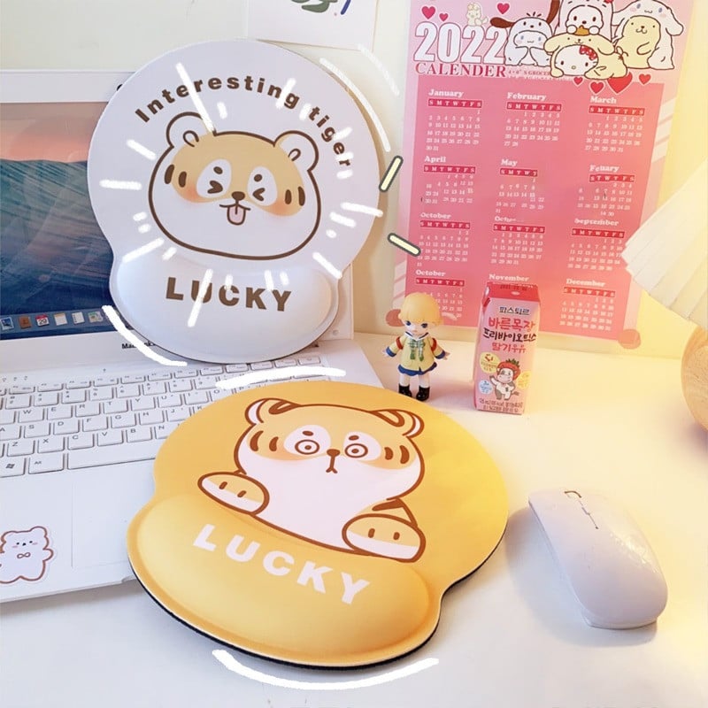 Ergonomska podloga za miša s crtanim tigrom s naslonom za ručni zglob za prijenosno računalo, prijenosno računalo Podloga male veličine, tipkovnica, stolna podloga, podloga za kućni ured