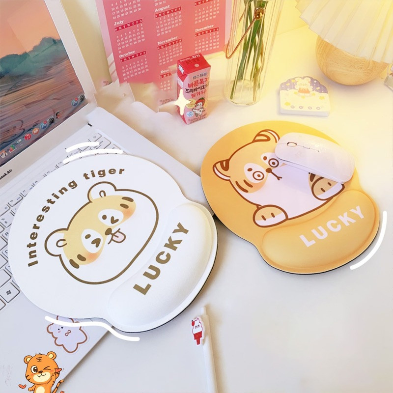 Ergonomska podloga za miša s crtanim tigrom s naslonom za ručni zglob za prijenosno računalo, prijenosno računalo Podloga male veličine, tipkovnica, stolna podloga, podloga za kućni ured