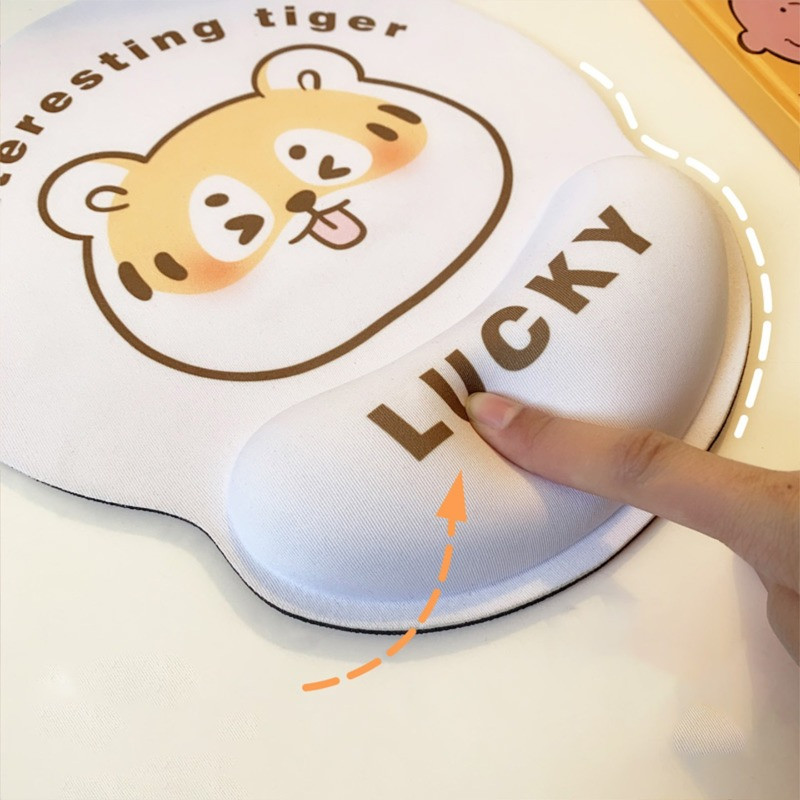 Ergonomska podloga za miša s crtanim tigrom s naslonom za ručni zglob za prijenosno računalo, prijenosno računalo Podloga male veličine, tipkovnica, stolna podloga, podloga za kućni ured