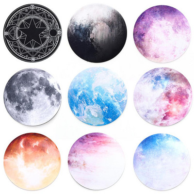 Aubess 14 Styles egérpad aranyos kerek számítógépes játékkiegészítők Planet Series gumi csúszásmentes billentyűzet egérpad Irodai asztal Ma