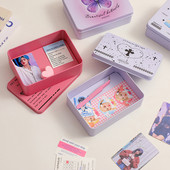 Saldi lipdukų dėžutė papuošalų dėžutė staliniams kompiuteriams metalinė dėžutė mokyklos raštinės reikmenys, kuriuos lengva nešioti metalinė didelės talpos laikymo dėžutė