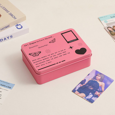 Saldi lipdukų dėžutė papuošalų dėžutė staliniams kompiuteriams metalinė dėžutė mokyklos raštinės reikmenys, kuriuos lengva nešioti metalinė didelės talpos laikymo dėžutė