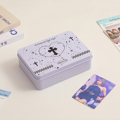 Saldi lipdukų dėžutė papuošalų dėžutė staliniams kompiuteriams metalinė dėžutė mokyklos raštinės reikmenys, kuriuos lengva nešioti metalinė didelės talpos laikymo dėžutė