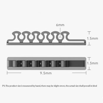 Органайзер за кабели Силиконова поддръжка Micro USB Type-C Кабел Органайзер за бюро Държач за мишка Клавиатура Слушалки Органайзер за кабел