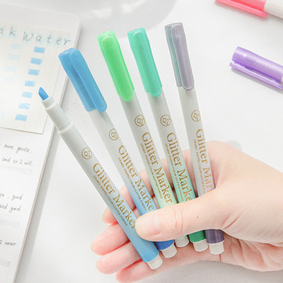 Kawaii pasztell kiemelő toll 1 db pasztell finom csillogás kiemelő gyöngyházfényű scrapbook festett írószer kellékek