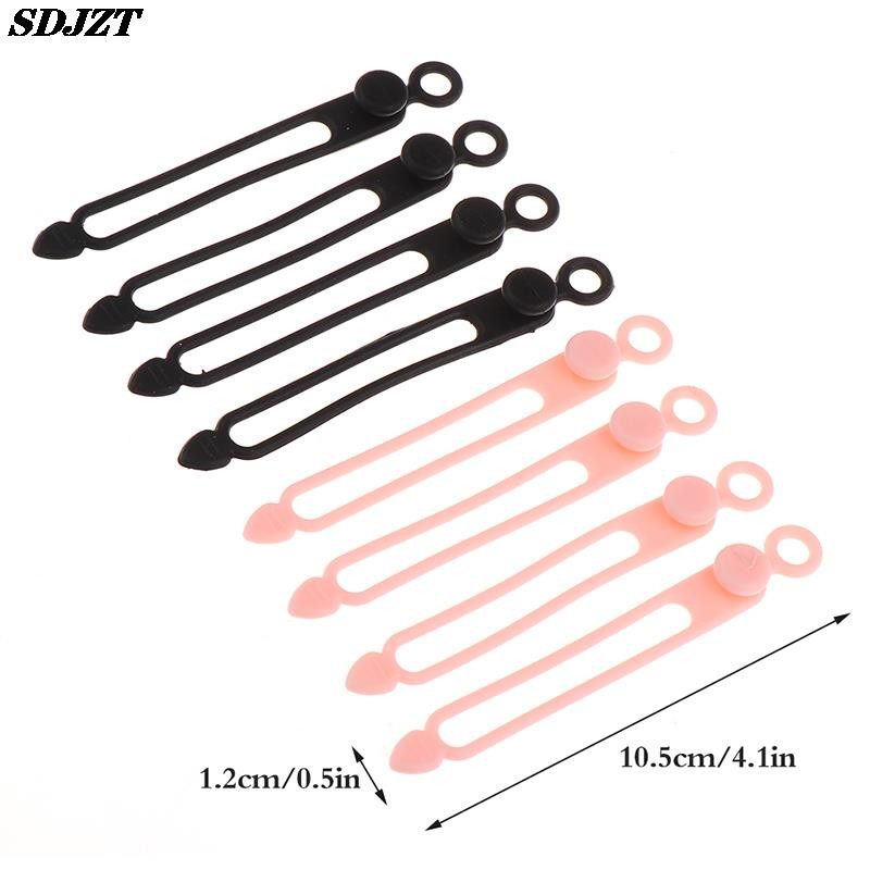 4 bucăți înfășurător de cablu din silicon pentru căști Clip pentru încărcător Organizator de cabluri de gestionare a cablului de sârmă Suport de fixare a cablului Curea pentru cablu