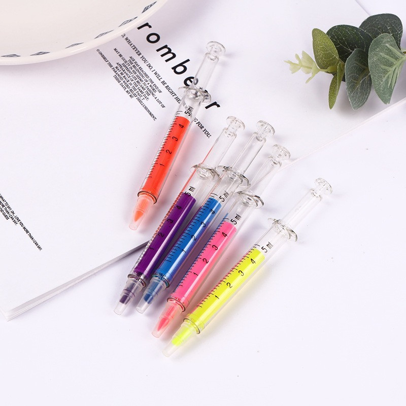 6 kom / pakiranje, nova novost Olovka za pisce Štrcaljka za označavanje Fluorescentna igla cijev Vodene boje Noćna pisaća olovka