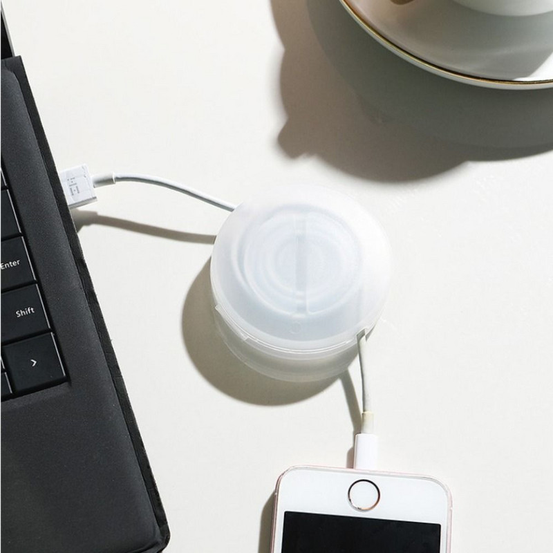 Mini kutija za pohranu kabela Rotirajuća kutija za upravljanje žicama Usb podatkovni kabel Žičani stalak Prijenosni uređaj za namatanje žice Stolni organizator